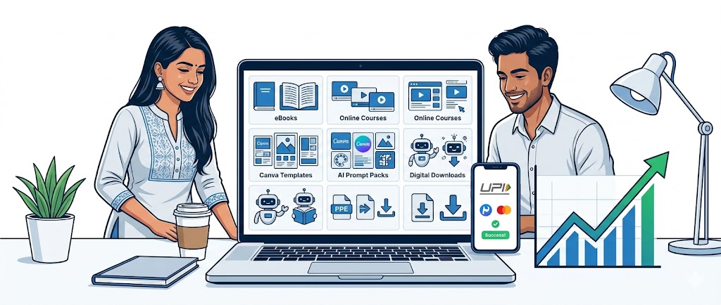 Sell digital products in India and earn passive income through the growing creator economy
