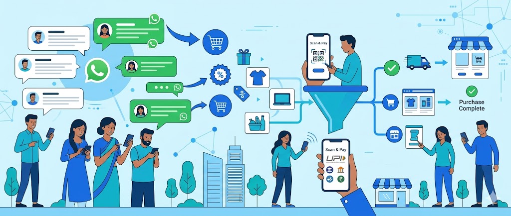 Why WhatsApp Marketing for Brands in India works in 2026 showing high engagement, UPI payments, and mobile-first customer behavior