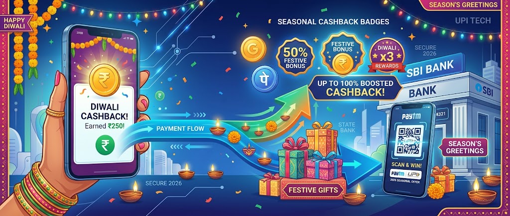 Festival shopping and special UPI Cashback Offers during 2026 sales