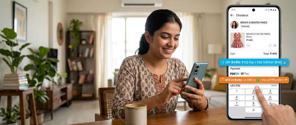 क्रिएटर स्टोरफ्रंट पर मिलने वाला अतिरिक्त लाभ – UPI कैशबैक ऑफर्स: 2026 के लिए पूरी गाइड