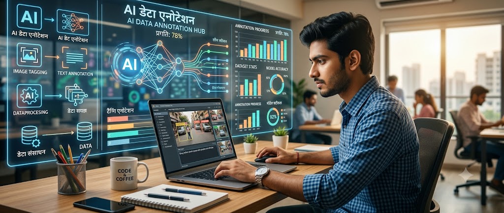 इंडिया में एक्स्ट्रा इनकम के लिए बेस्ट माइक्रो जॉब्स ऐप्स में एआई डेटा लेबलिंग टास्क पूरा करता भारतीय यूज़र