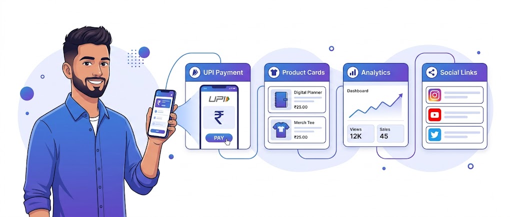 Best storefront tools for creators India with UPI payment