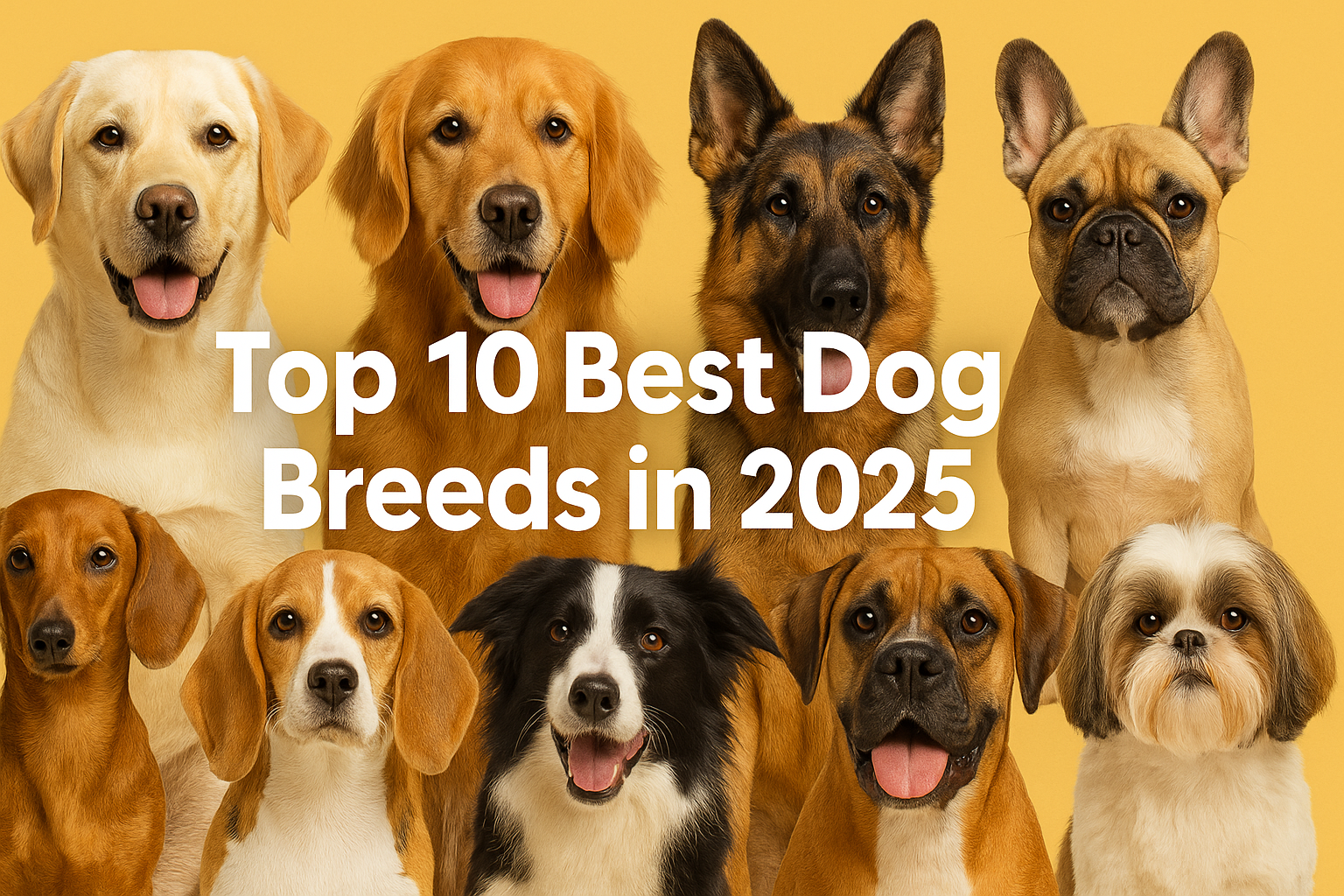 Top 10 Best Dog Breeds in 2025 – Smart, Loyal & Perfect for Every Home
