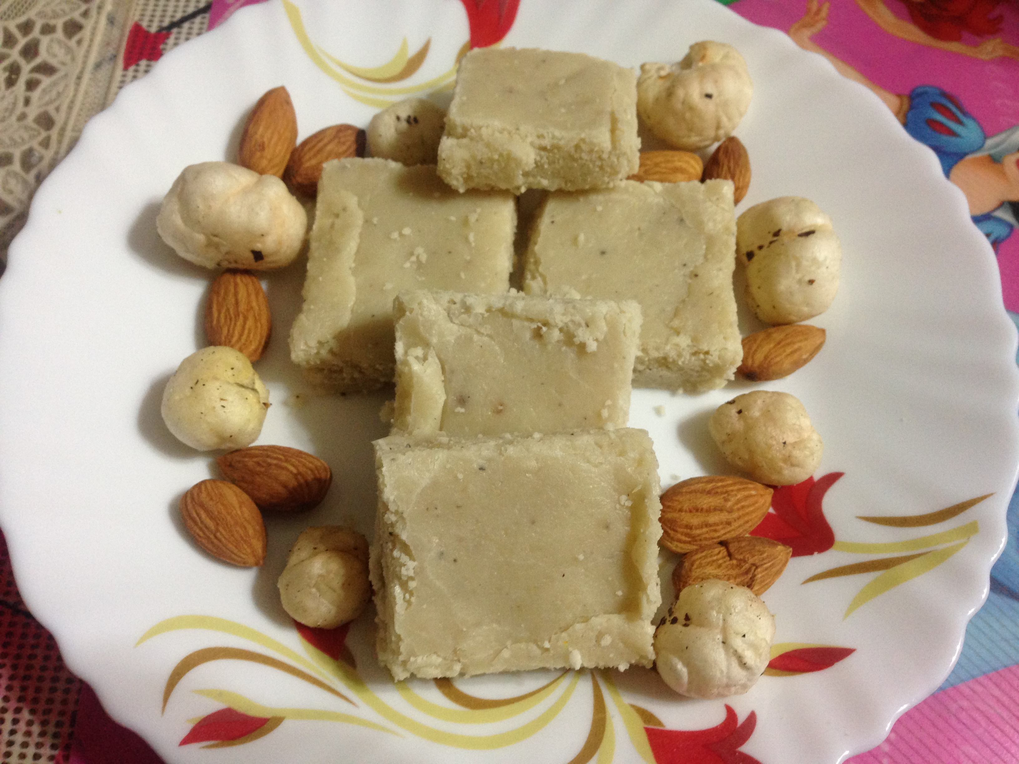 Makhana Badam Burfi