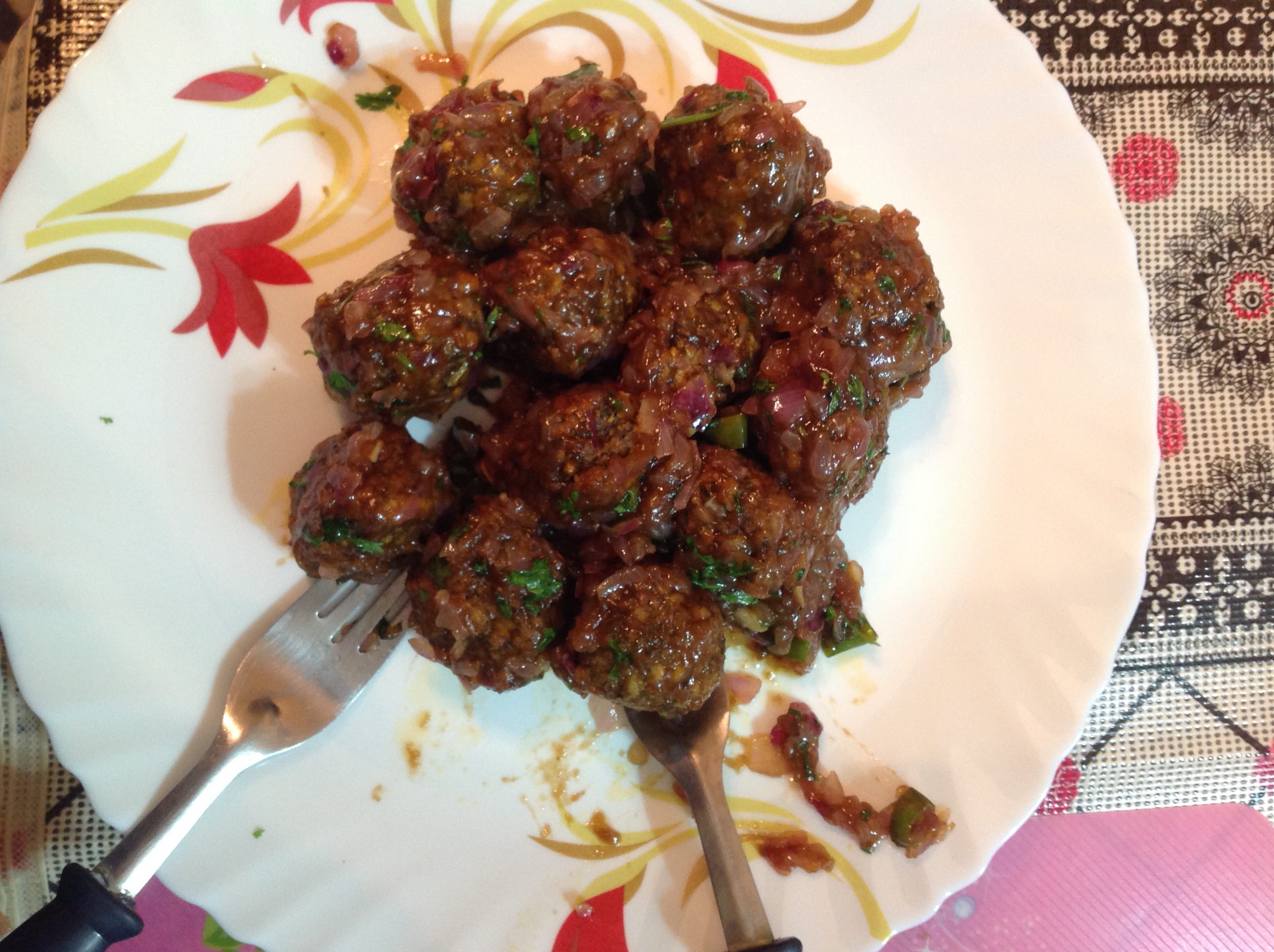 Green moong dal manchurian ( hesarakalu manchurian)