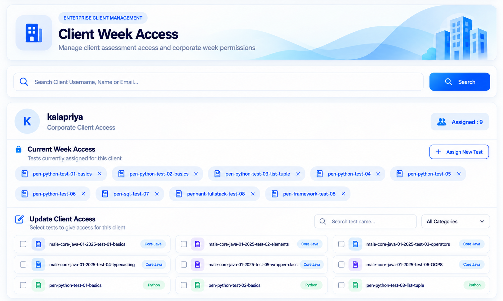AccessPro client week access