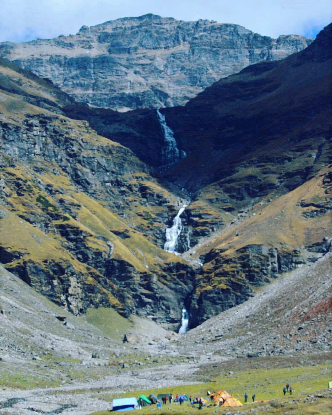 rupin pass lower waterfall campsite