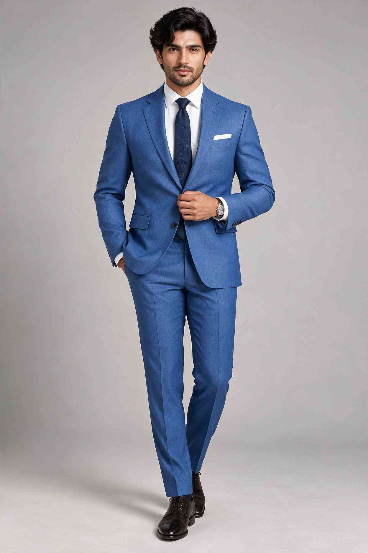 Men's Celestial Blue Two-Piece Suit (Celestial Signature)