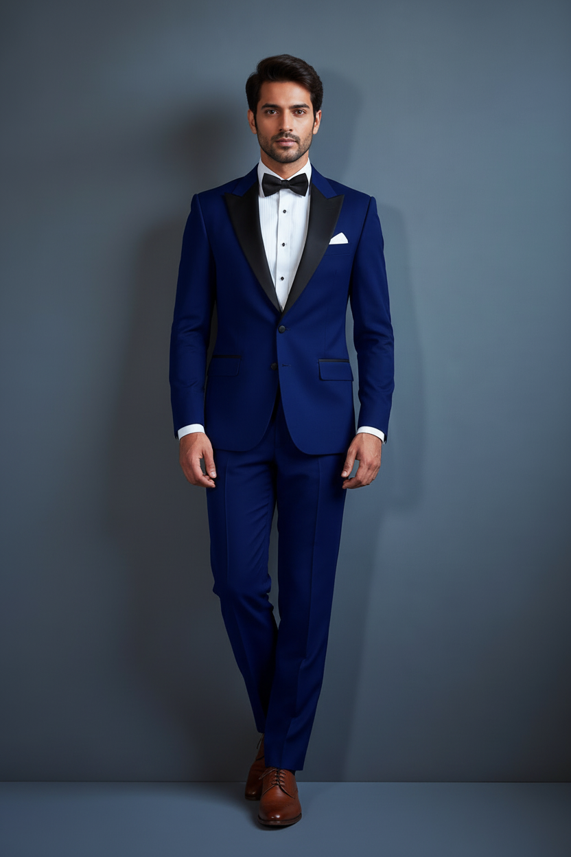 Dark Royal Blue Reception Tuxedo Suit