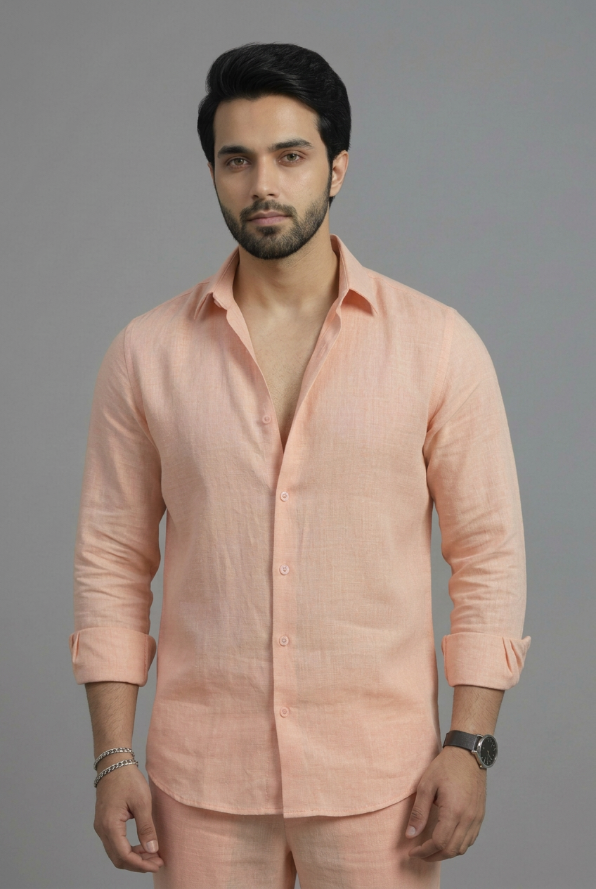 Blush Linen Co-Ord Shirt