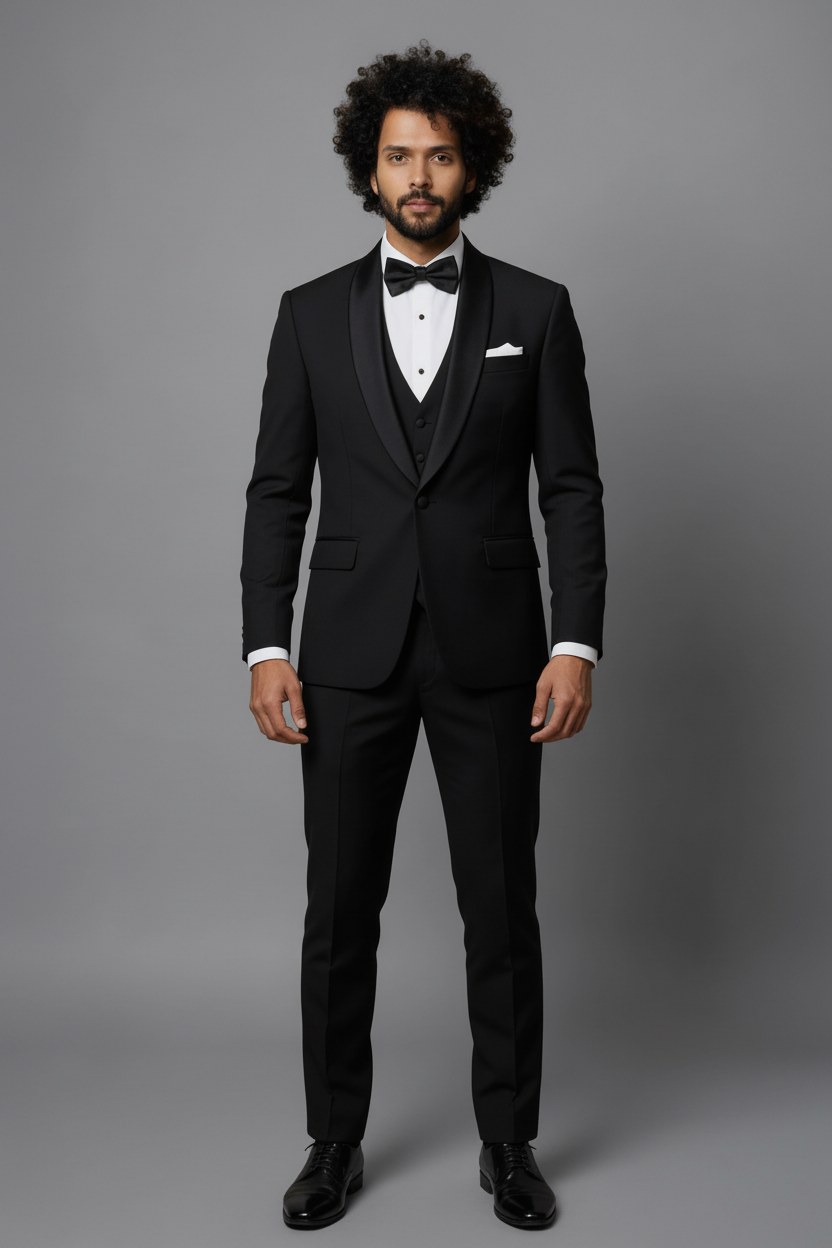 Classic Black 3-Piece Tuxedo Suit