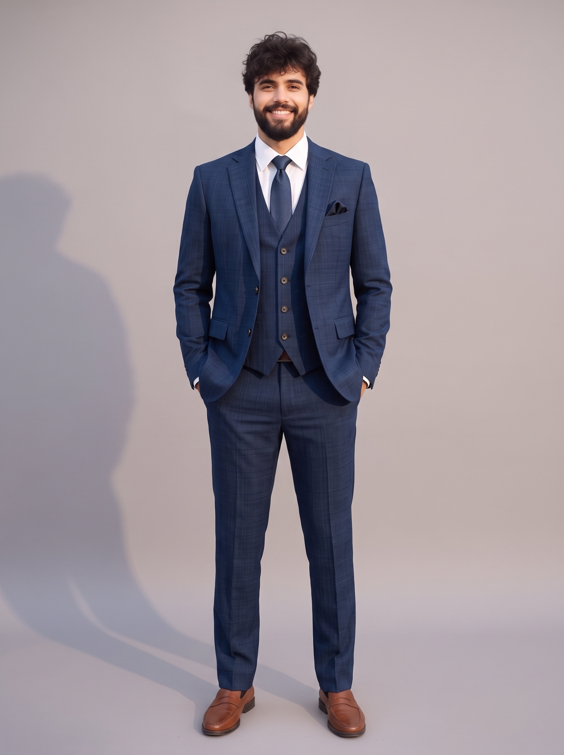 Royal Navy Blue 3-Piece Suit