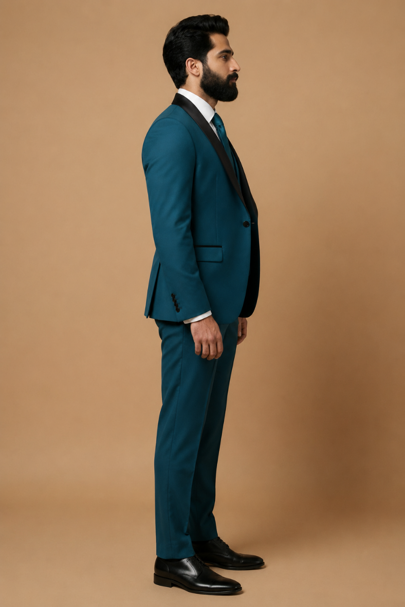 Midnight Teal Tuxedo Elegance