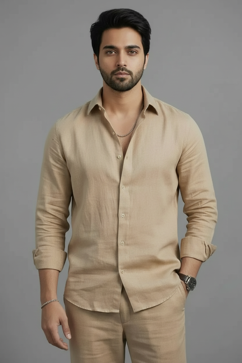 Beige Royal Linen shirt