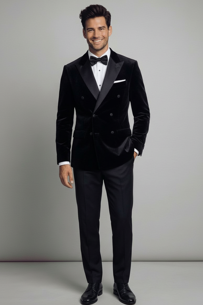 Black Double Breasted Suit