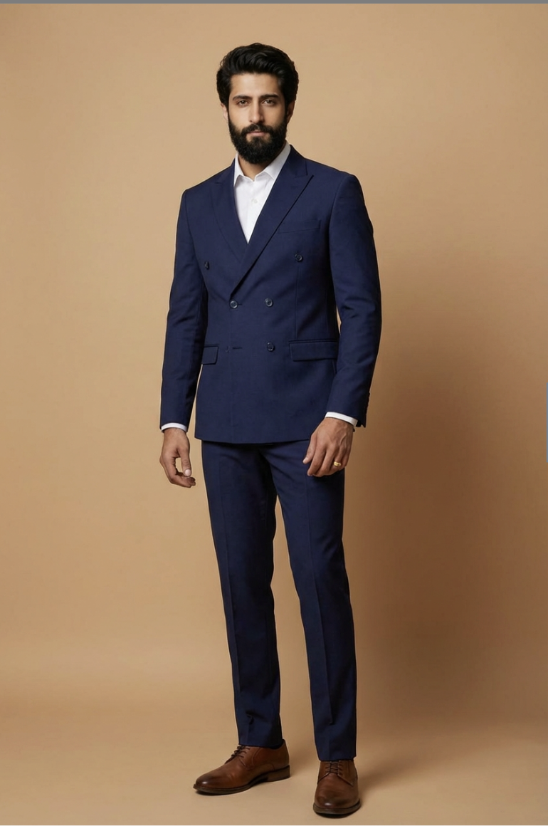 Midnight Blue Royal Double-Breasted Suit