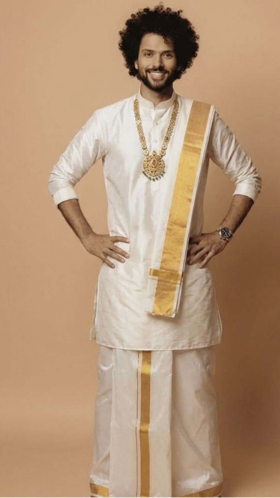 Pristine Ivory Silk Pattu Pancha