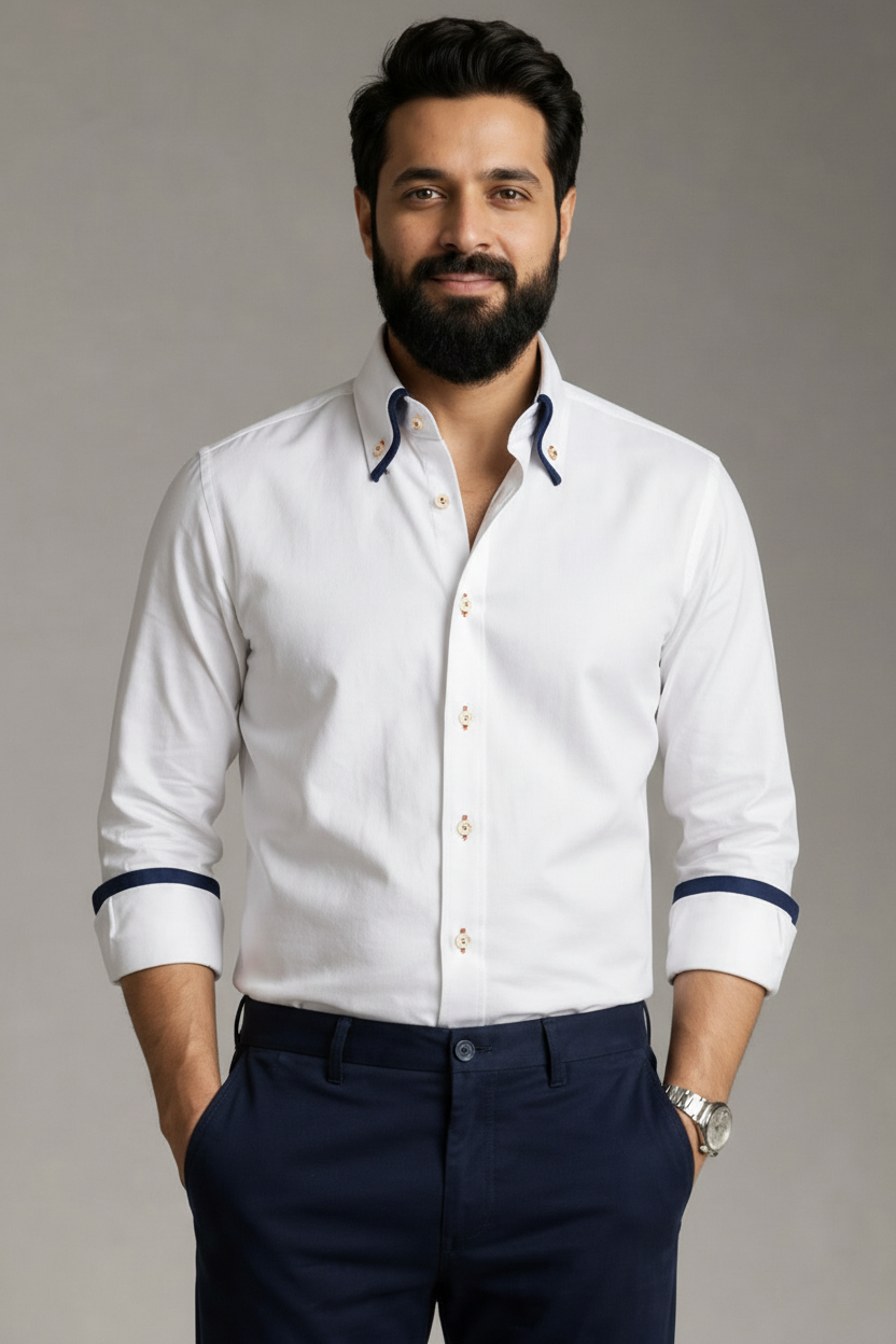 The Royal Accent White Giza Shirt