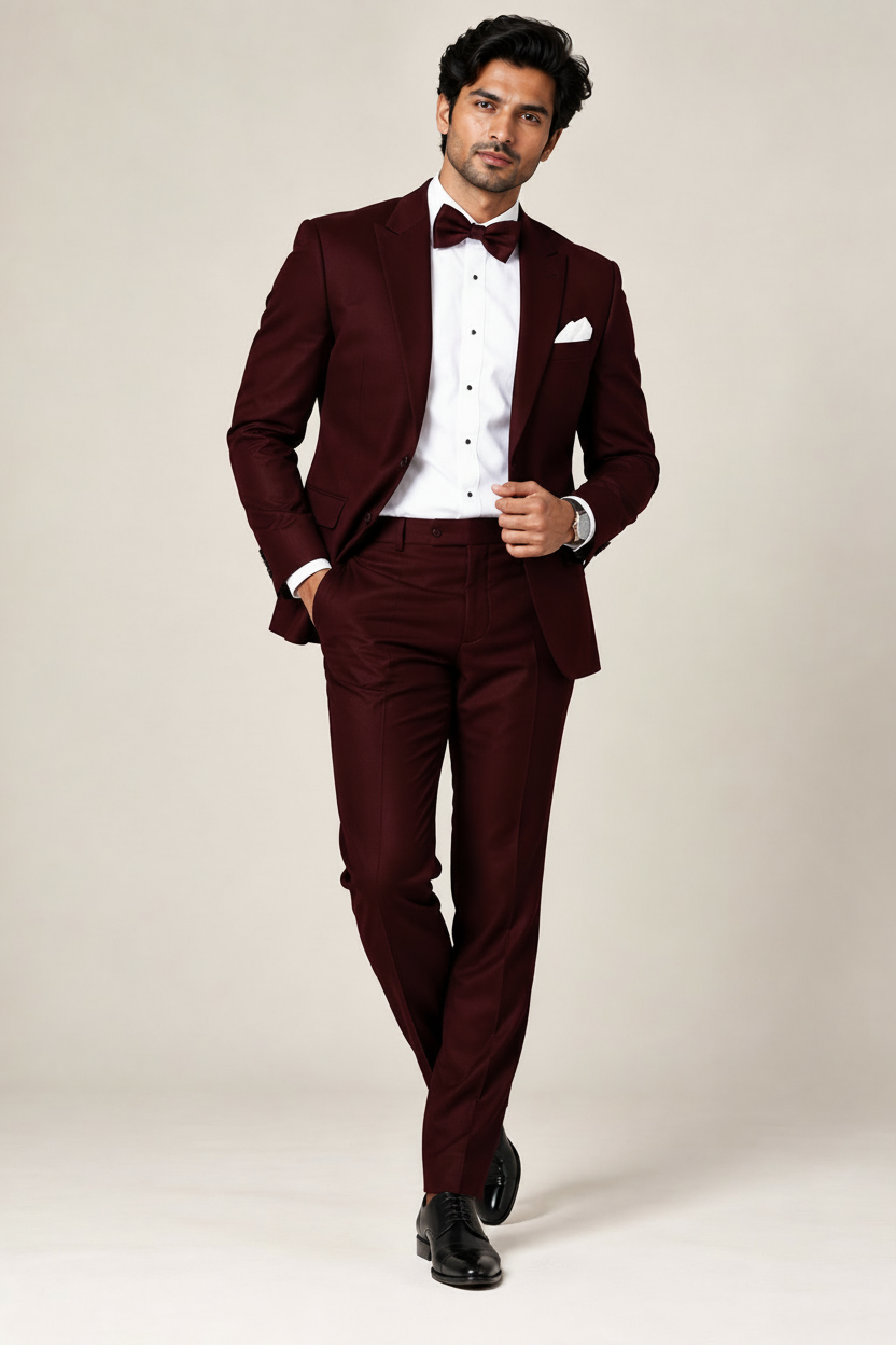 Elegant & Rich Dark Maroon Suit