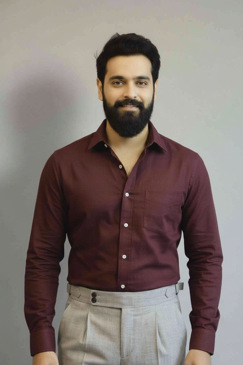 Regal Wine Giza Cotton Shirt