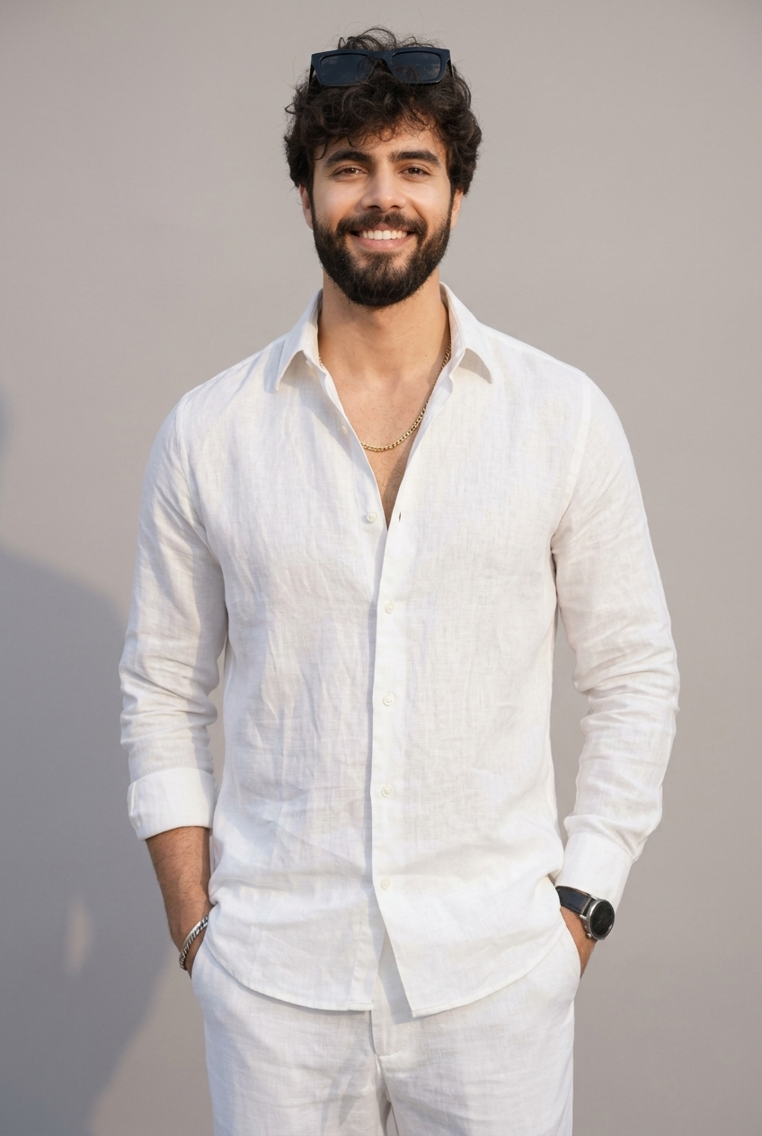 Classic White Linen Co-ord Shirt