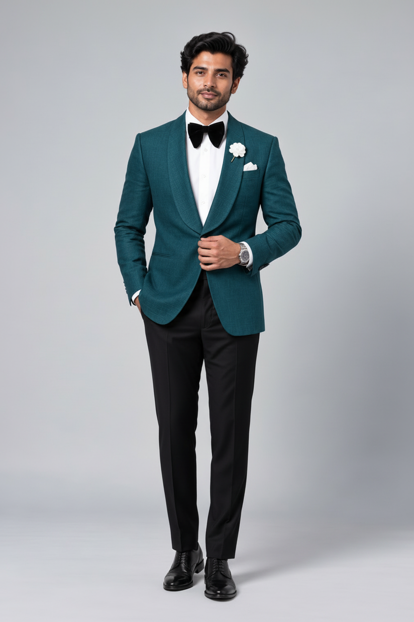 Men's Teal Green Suit (Emerald Charm)