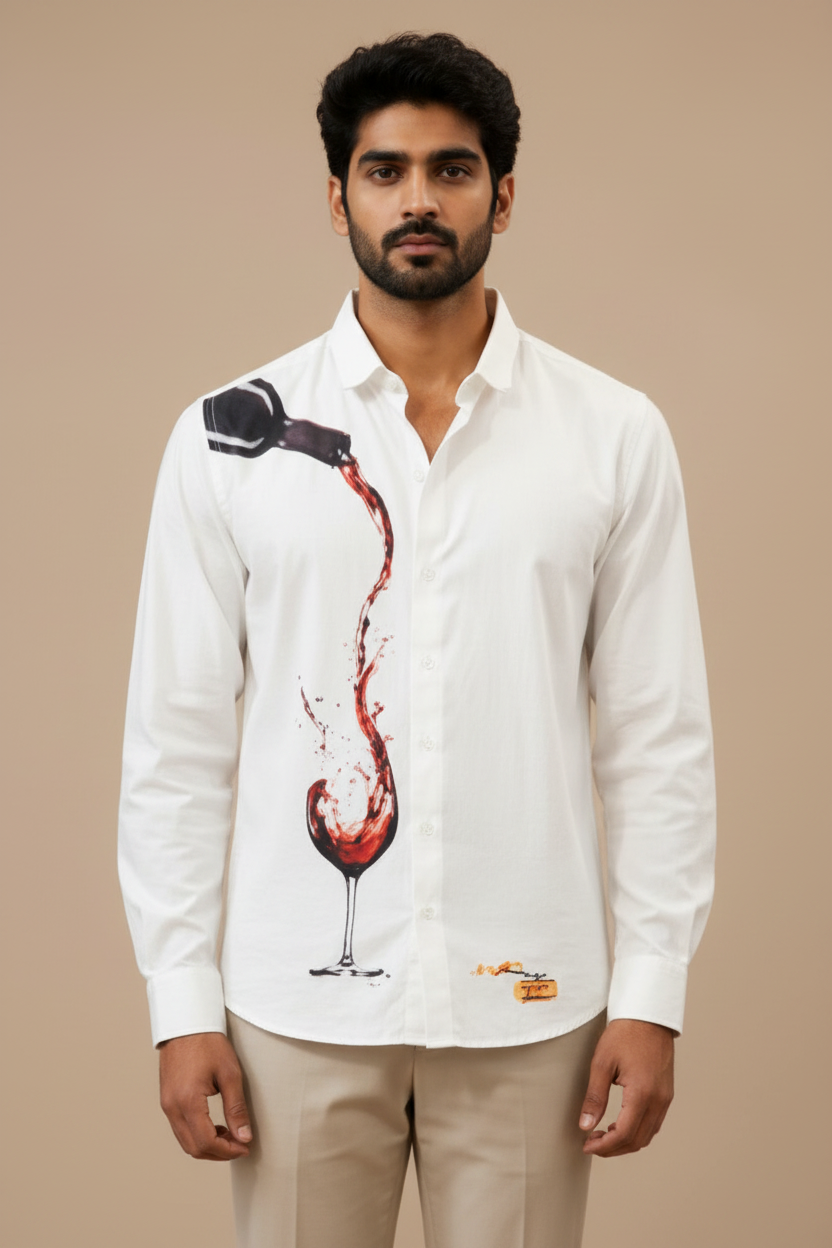 The Vintage Pour Hand-Painted Shirt