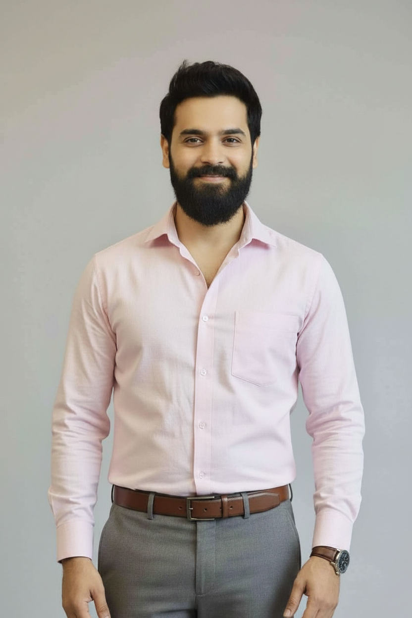 Rose Pink Giza Cotton Shirt