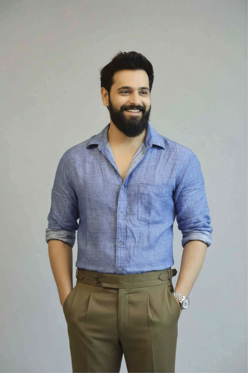 The Azure Heritage Linen Shirt