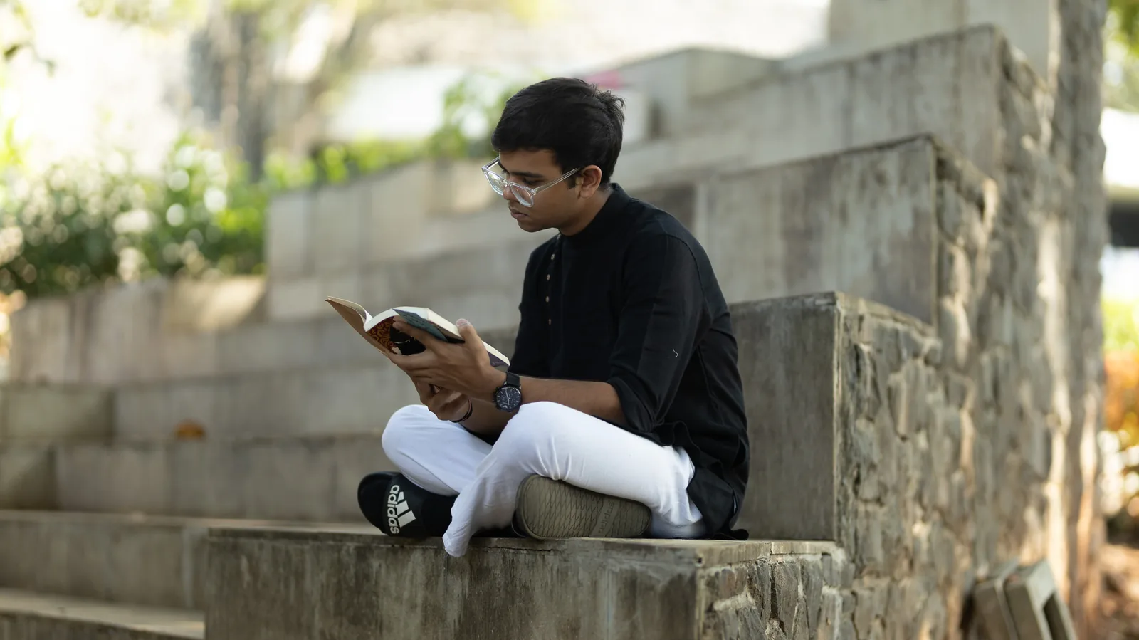 Student reading