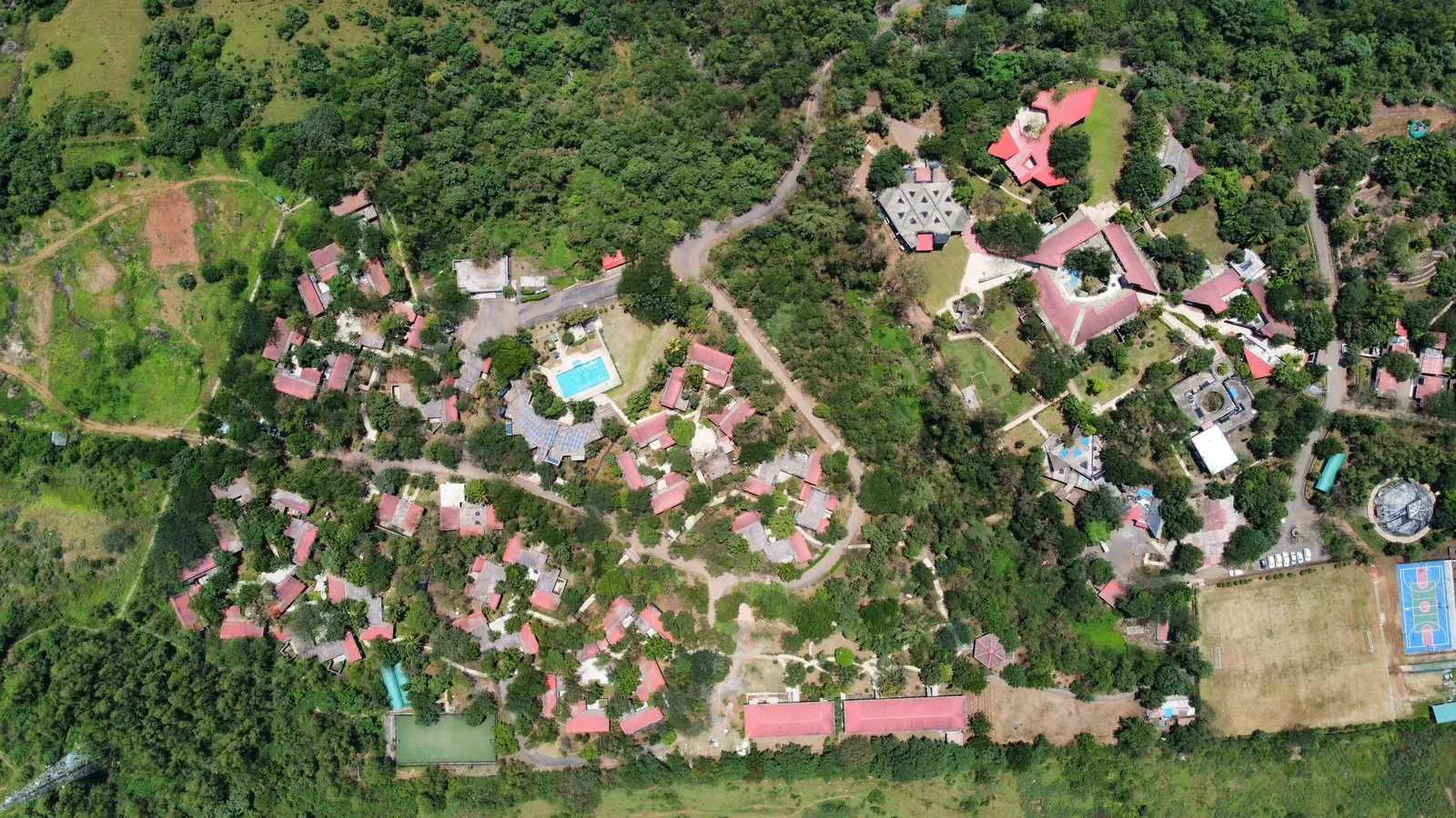 aerial view of campus