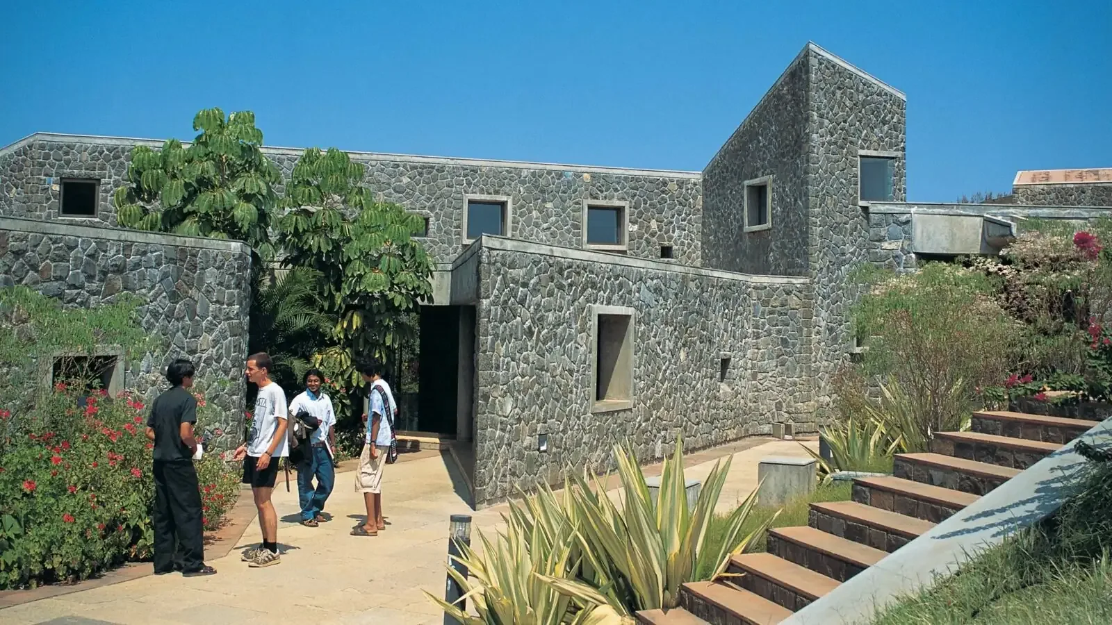 The MUWCI campus set into the Western Ghats hillside