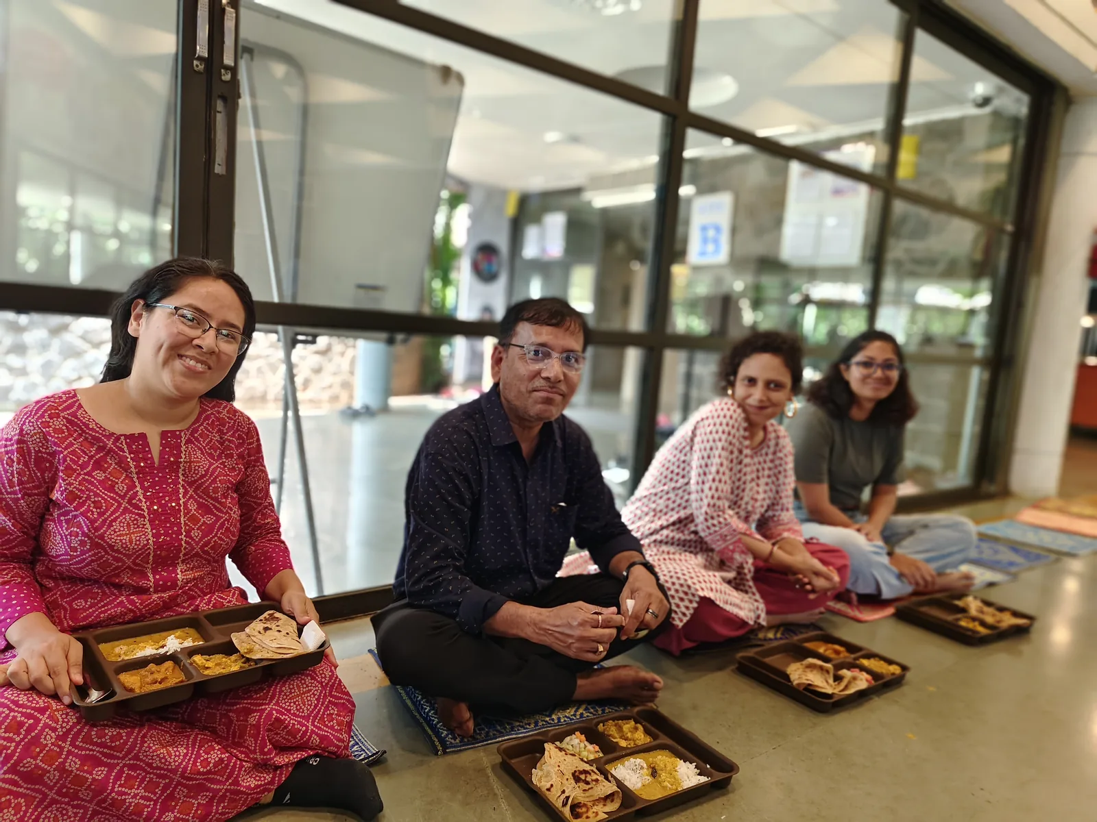 Students having lunch