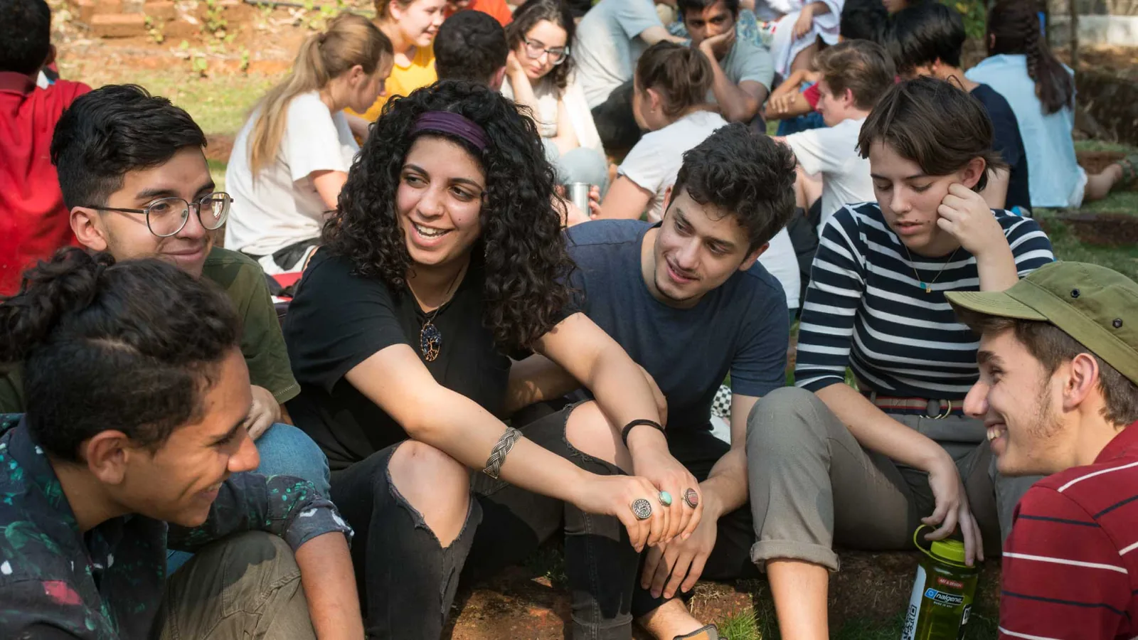 students gathering