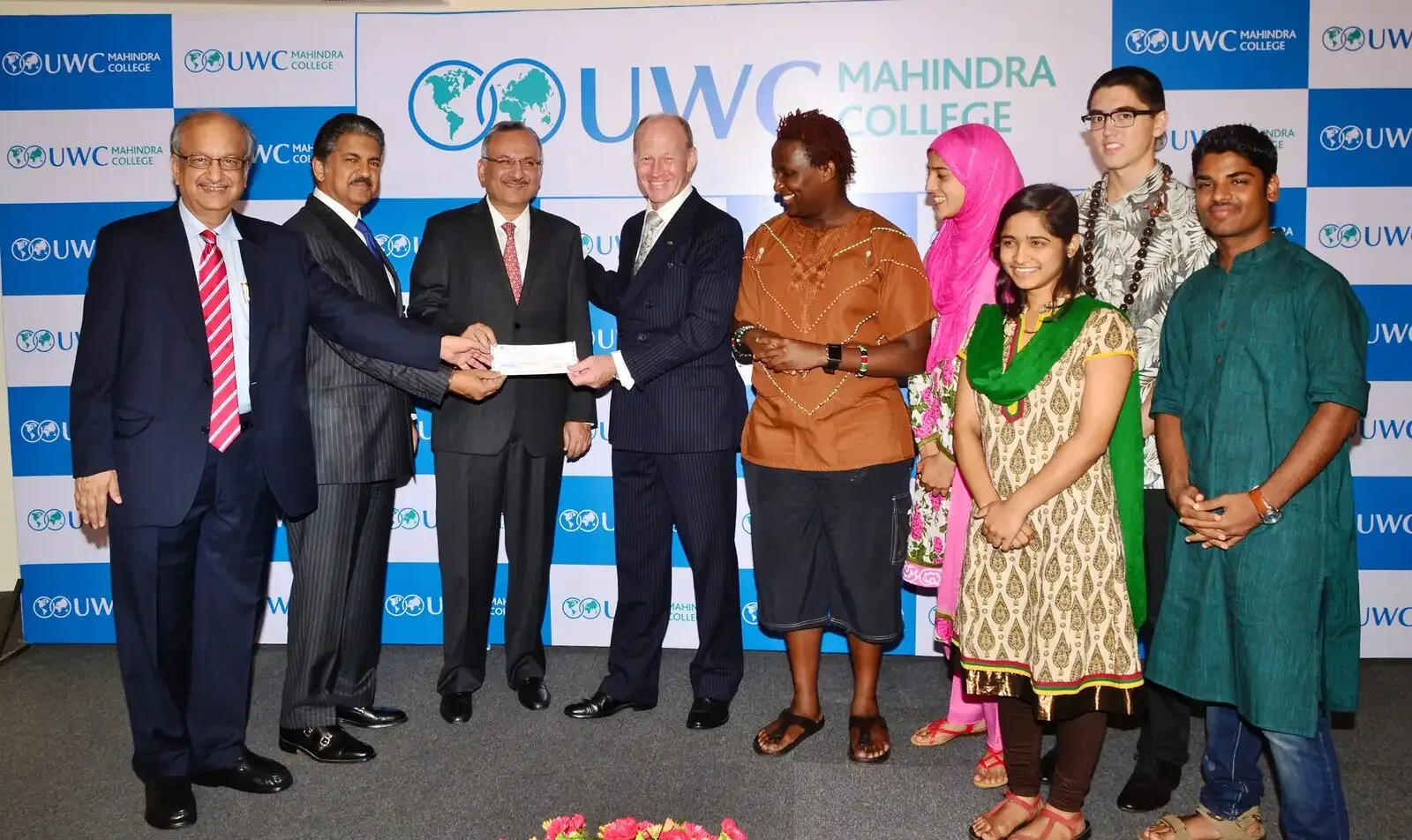 A scholarship award ceremony at UWC Mahindra