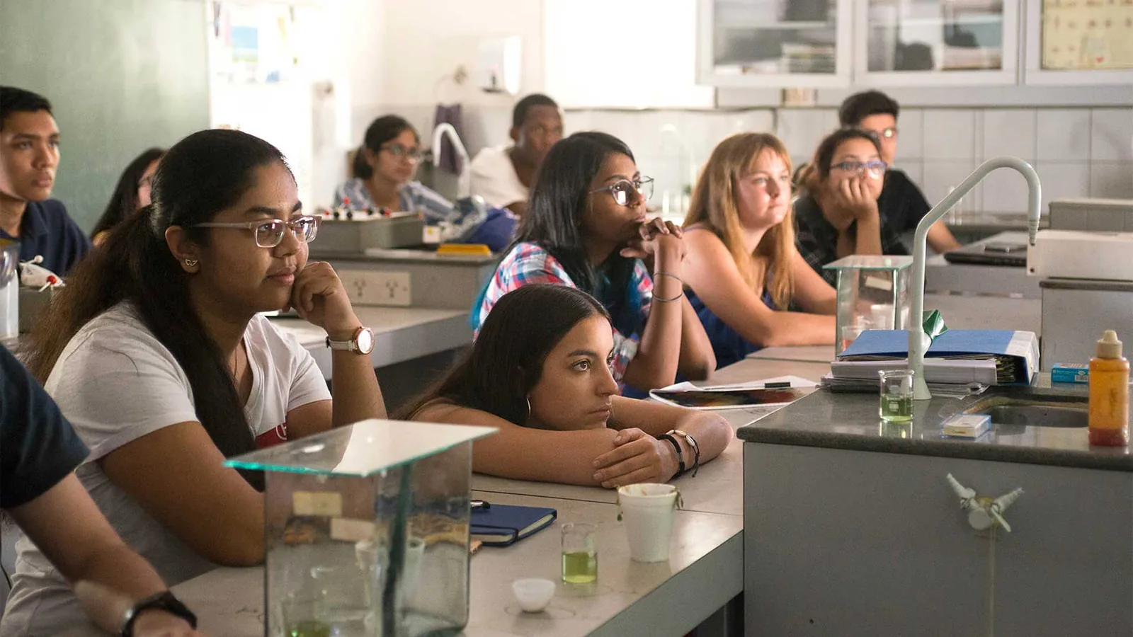 Students in class at UWC Mahindra