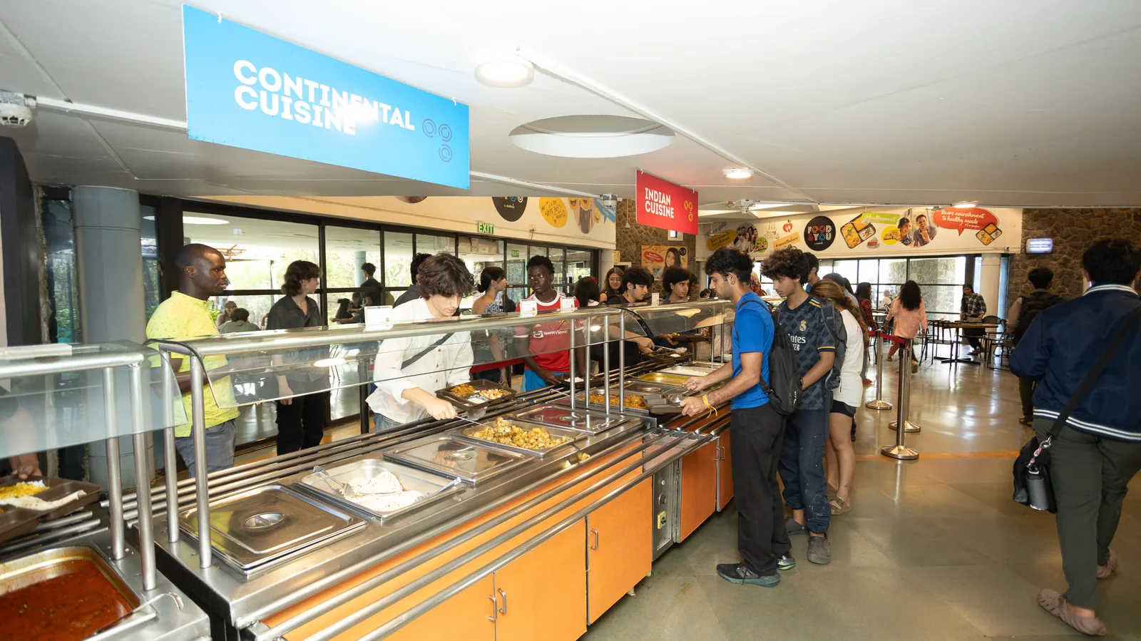 Students in the cafeteria