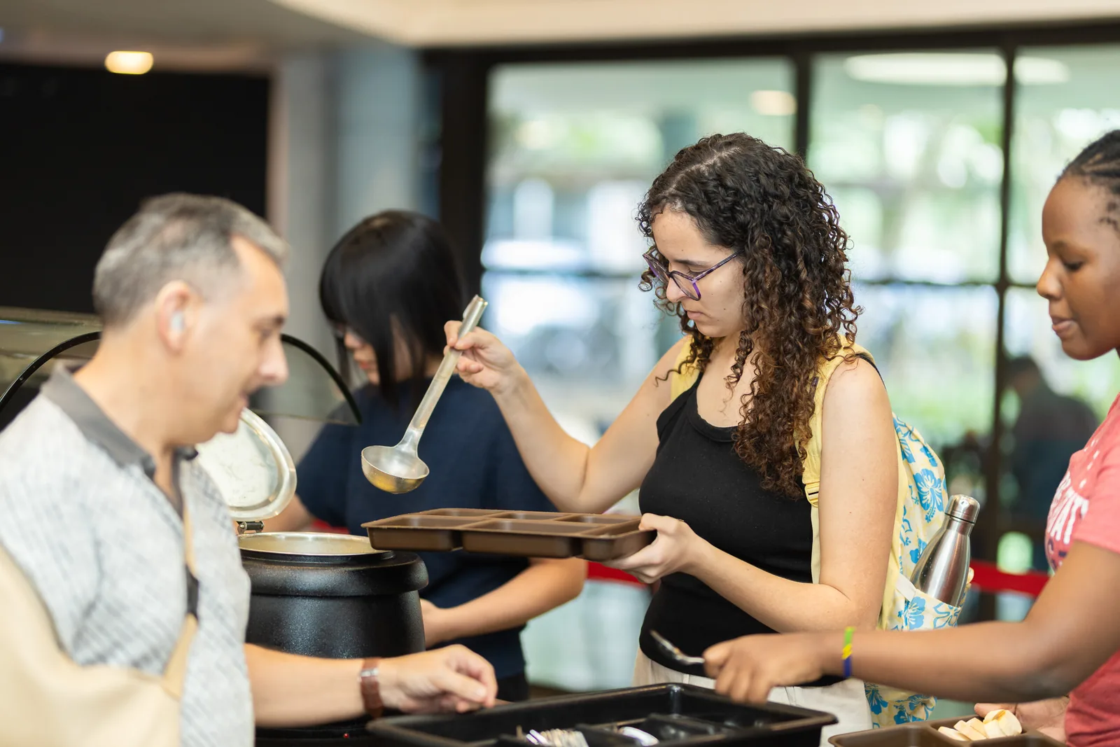 Students in the cafeteria
