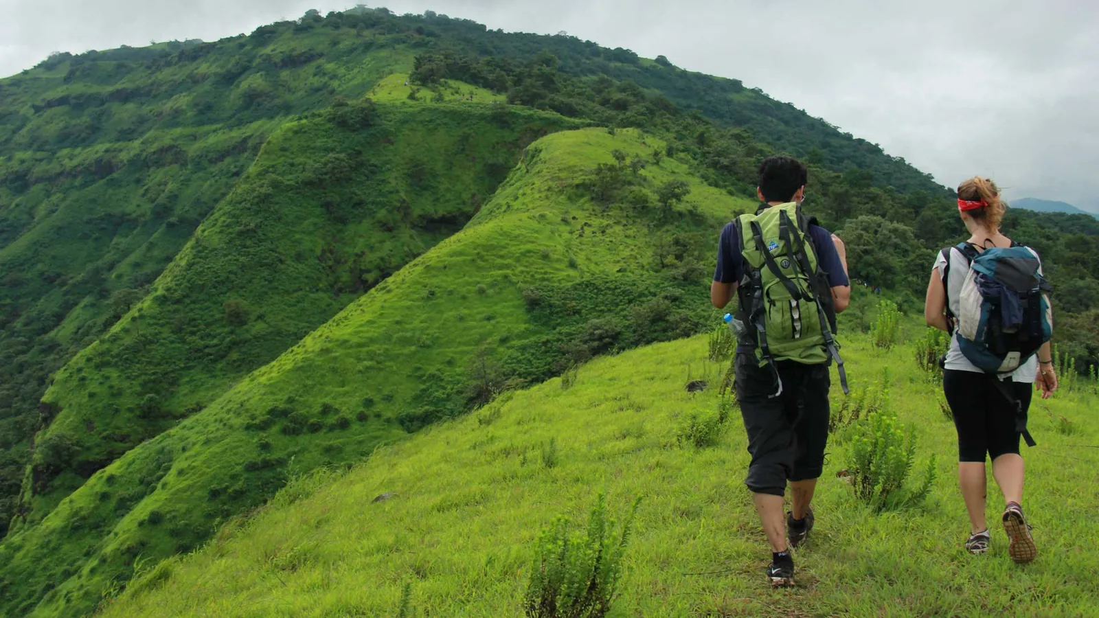 Students on a hike through the Sahiyadris