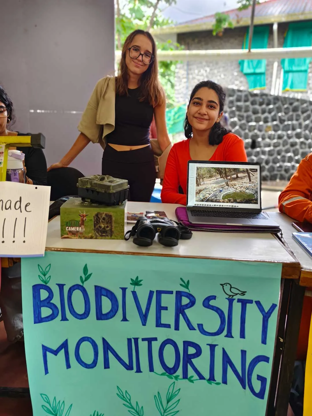 Students at the Triveni Mela 2025 club fair on the MUWCI campus'