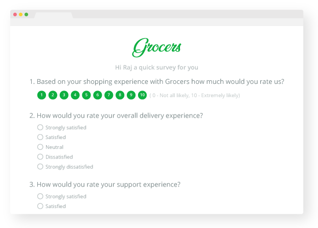 Full screen survey