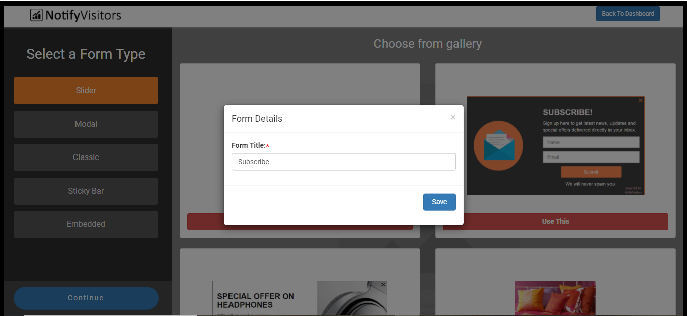 create lead form