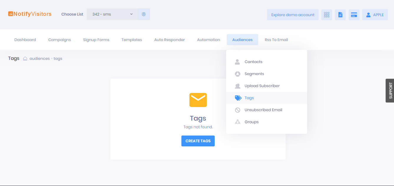 Create tags