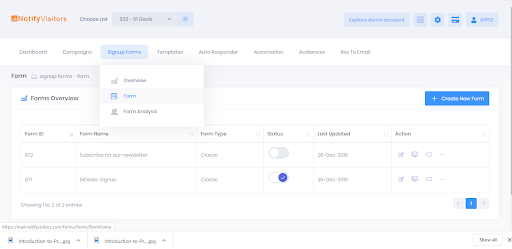 access lead forms