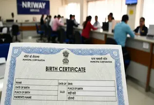Official men giving rubber stamp on Non Availability of Birth Certificate