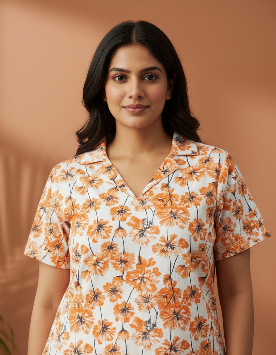 Multicolor Cambric 100% Cotton Night Suit Set And Rayon Camisole And Shorts Set For Women Pack Of 2