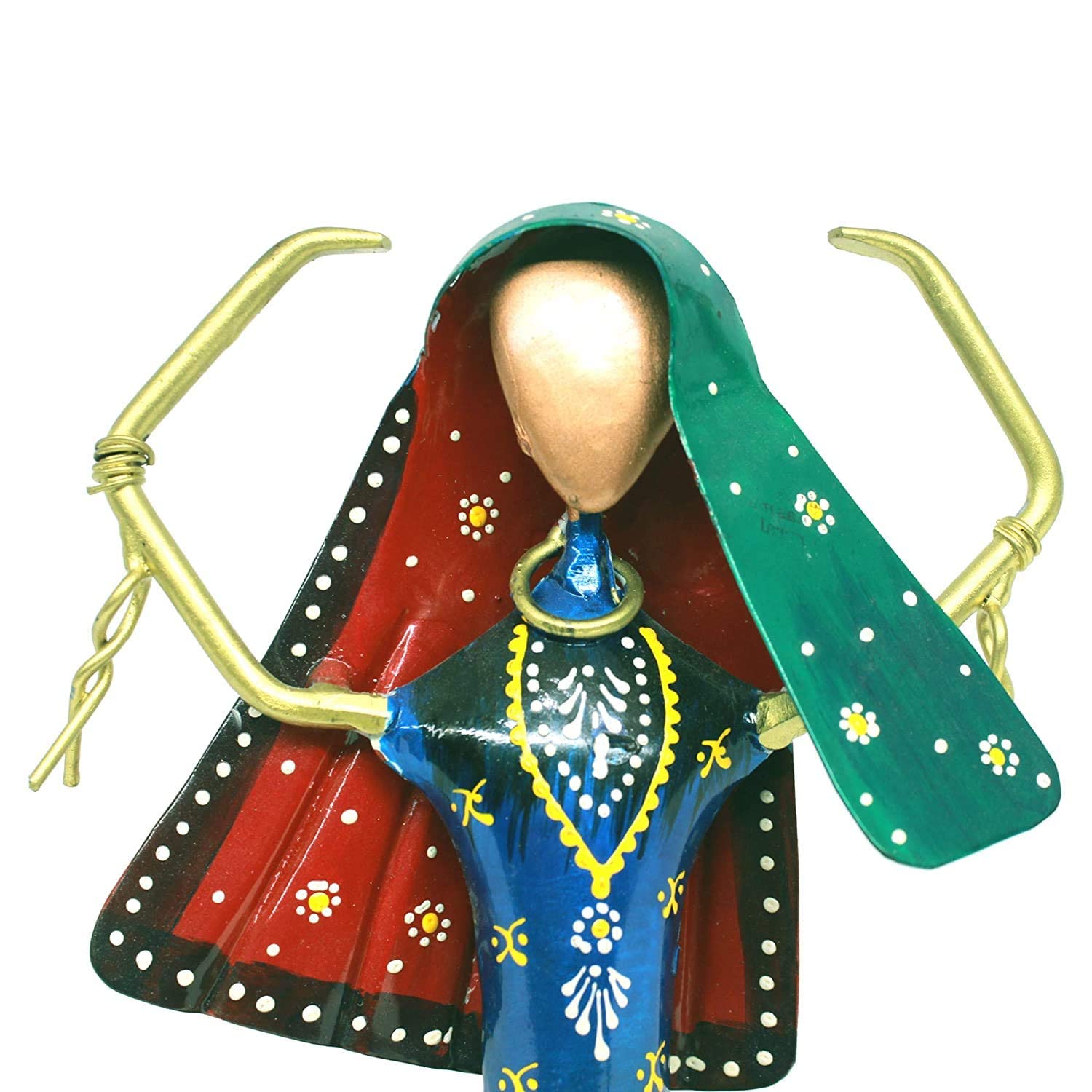 Decorative Showpiece Rajasthani Handicraft Wrought Iron Set of 3 Kalbeliya Dolls 9x7 inch for Home Decor, Office, Showcase, Gift (Kalbeliya Dolls) — photo — 7 of 7