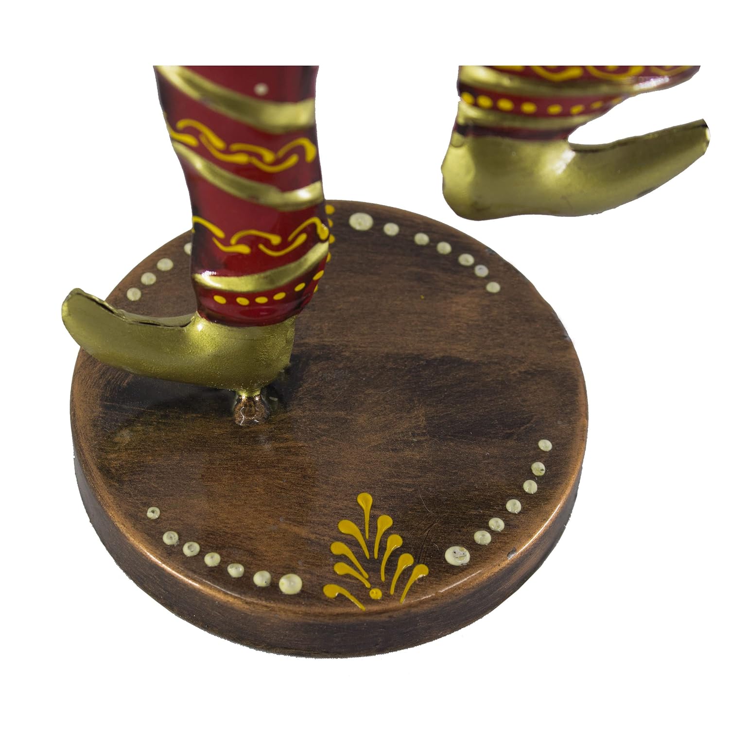 Home Decor Gujarati Dancing Couple Set of 2 Colourful Dandia Dancers Iron Figurine Statue for Home, Living Room, Gifts (14 inch) — photo — 8 of 8