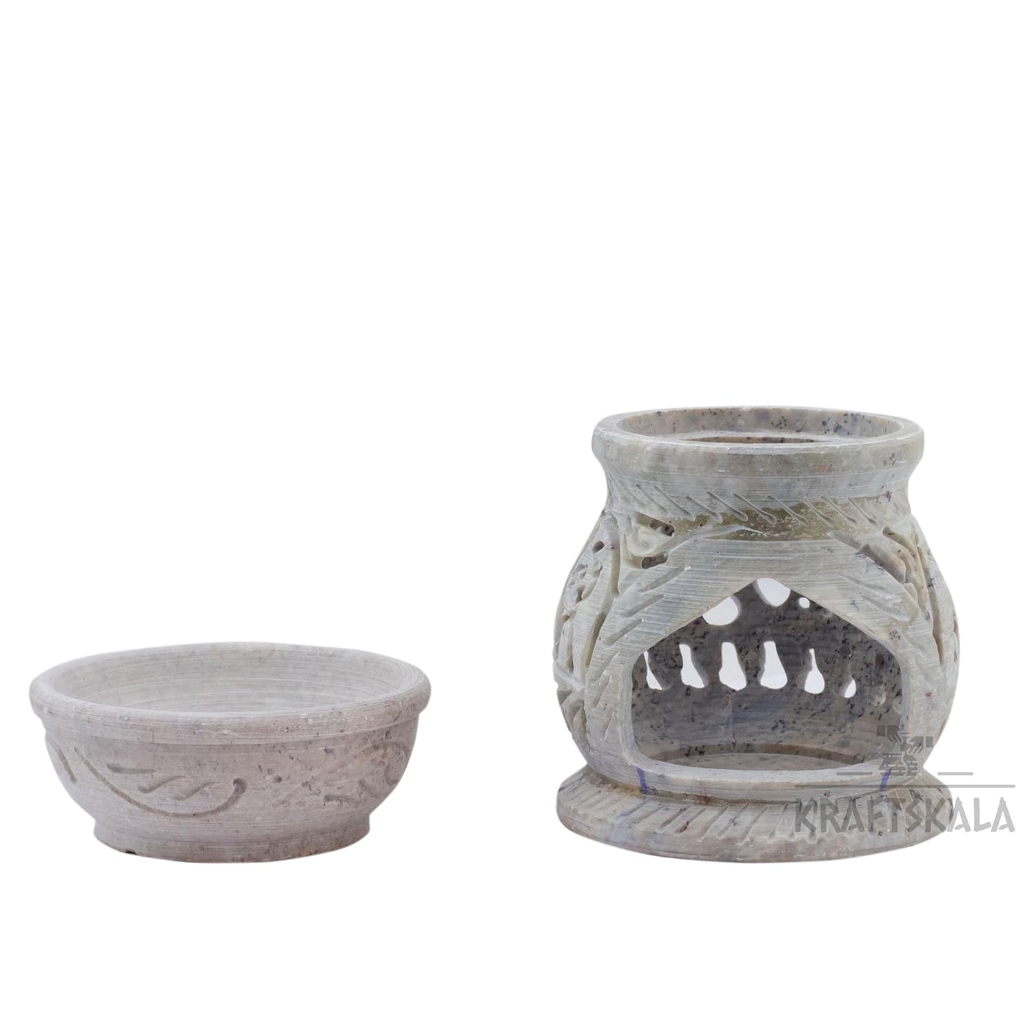 Aroma Oil Diffuser, Essential Oil Burner Diffuser for Home Fragrance, Calmness, Yoga, Meditation (White Stone) — photo — 7 of 7