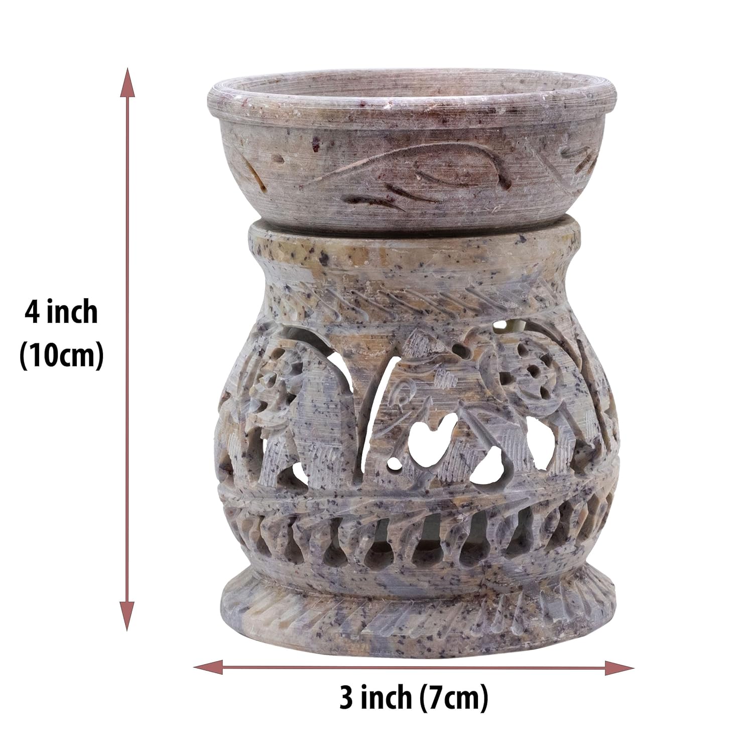 Aroma Oil Diffuser, Essential Oil Burner Diffuser for Home Fragrance, Calmness, Yoga, Meditation (White Stone) — photo — 5 of 7